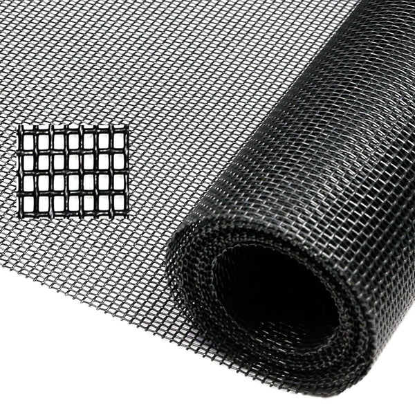 TOOLTRIZ Pet Proof Window Screen Replacement, 39 x 100" Upgraded Thicken Charcoal Fiberglass Mesh for Sliding Pet Screen Door Repair Kit - Screen