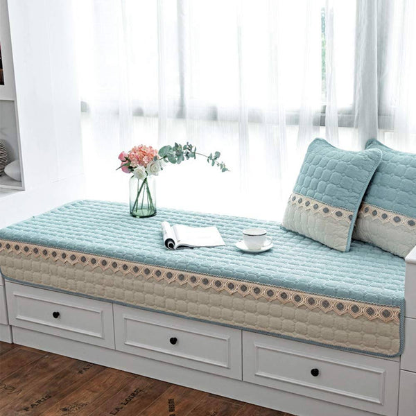 JeogYong Bay Window Cushion Seat Indoor, Farmhouse Window Seat Cushions Indoor for Bedroom, Non Slip Pads/Bay Window Sill Bench Cushions, 27.55 x
