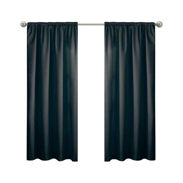 Eclipse Draft Stopper Window Curtain Panel, Size: 42 x 63, Black