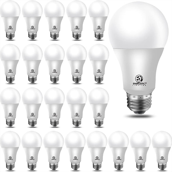Energetic Lighting 60-Watt EQ A19 Warm White E26 LED Light Bulb (24-Pack) | YGA03C54-830-24P