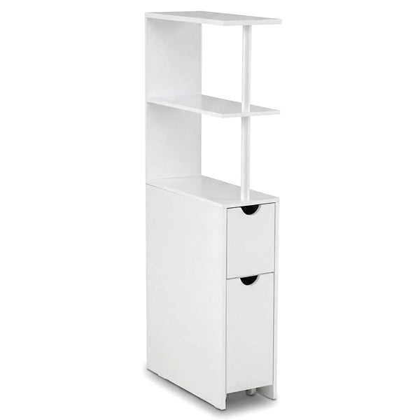 Tangkula Slim Bathroom Storage Cabine Narrow Toilet Paper Holder for Restroom